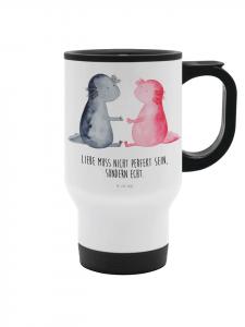 Mr. & Mrs. Panda Термокружка «Любовь к аксолотлю» с надписью белого цвета