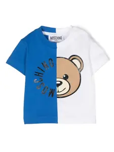 Футболка с принтом Teddy Bear Moschino Kids, синий