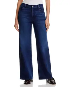 Узкие джинсы-палаццо с высокой посадкой в стиле Trick Frame, синий