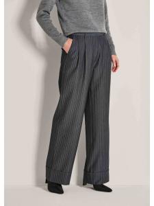 MADELEINE Широкие брюки в тонкую полоску, свинцово-серый/меланжевый цвет