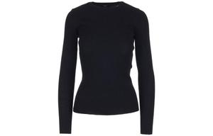 Облегающий свитер с рубчиком THEORY, черный