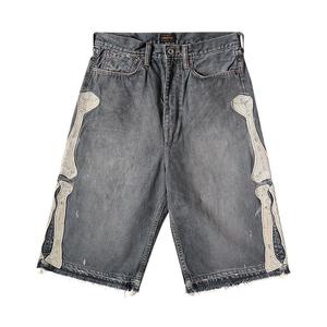Шорты Kapital Bone Denim Shorts, черный