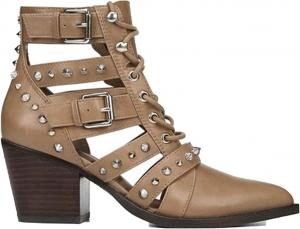 Ботильоны Sam Edelman Elana в цвете верблюжий, зауженные носки, шнуровка, стиль вестерн с вырезами, Camel