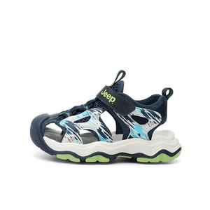 Детские сандалии с низким верхом, устойчивые к истиранию, легкие, амортизирующие, нескользящие Jeep, синий