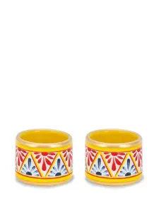 Набор из двух фарфоровых колец для салфеток среднего размера Dolce & Gabbana, желтый