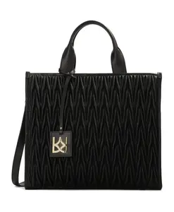 Большая сумка-тоут с двумя ручками и лямками. Kazar, черный