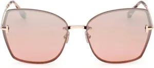 Солнцезащитные очки Tom Ford NICKIE-02 FT 1107, цвет «розовое золото/бордовый», размер линз 62/16/140, унисекс