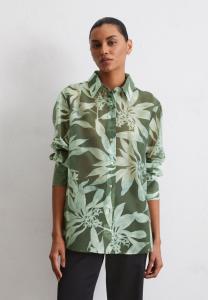 Блуза Marc O'Polo Button-down blouse, Multi Forest Moss/Dark Green