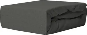 Простыня махровая графитовая на резинке 180x200 Markenlos