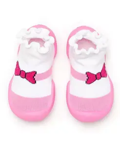 Дышащие моющиеся противоскользящие пинетки для девочки Mary Jane Bow Komuello