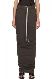 Rick Owens Drkshdw Серая юбка-макси в стиле «Конкорданс»