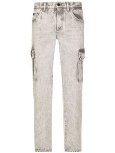 Dolce & Gabbana джинсы карго с логотипом, серый