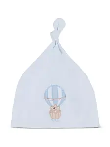 Шапка бини с аппликацией Nanan, синий