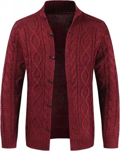 Мужской кардиган Twisted Flower, утепленный, Slim Fit