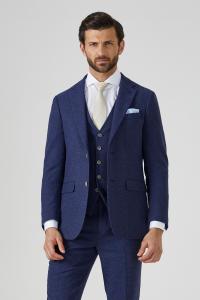 Темно-синий приталенный пиджак из твила Jude's Skopes, синий