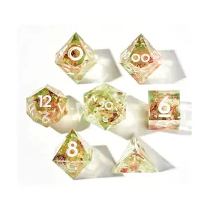 Полисет - Сорбет из дыни (7), Resin Polyhedral Sets (Dispel Dice)