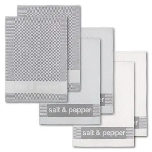 Полотенце Соль и Перец, размер каждого полотенца примерно 50x70 см, с тремя разными рисунками Dyckhoff, серый