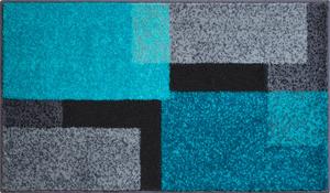 Коврик для ванны Grund, 70x120 см, черный/бирюзовый/серый
