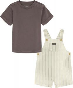 Комплект шорт Calvin Klein для девочек из двух предметов, Charcoal / Stripe