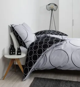 Комплект постельного белья Janine Design Mako-Satin JD 87109, серебристый/черный, размер 135x200+80x80 Original Janine