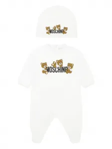 Комплект для новорожденного с принтом Moschino Kids, белый