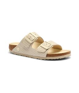 Кожаные тапочки Аризона Лена Birkenstock, экрю
