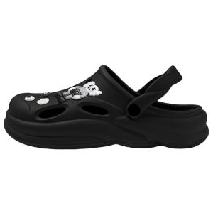 Классические сабо Unisex TZLDN, черные с мелким цветочным принтом