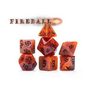 Поликомплект - Огненный шар (7), Aether & Sul Generis Dice
