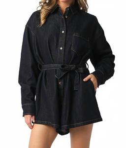 OLIVACEOUS Повседневный комбинезон из темного денима