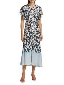 Платье-миди Rem Printed Twist A.L.C., цвет Navy Multicolor