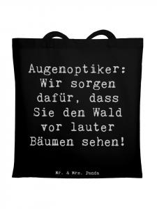 Mr. & Mrs. Panda Сумка-шоппер с надписью "Optician Clear Vision" и буквой S... черного цвета