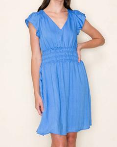 Платье Annie с V-образным вырезом цвета василька STACCATO, Cornflower