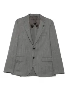 Однобортный костюм Lardini, серый