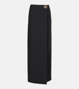 Юбка макси Crepe Couture Valentino, Nero