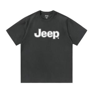 Футболка с круглым вырезом для школьников Jeep, темно-серый