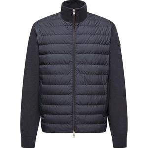 Спортивная кофта на молнии с утеплителем Moncler, синий