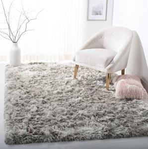 SAFAVIEH коллекция Ocean Shag ковер 336 x 458 см X-Large, Light Grey, ручной работы, сплошной, идеально для помещений с высокой проходимостью в гостиной, спальне (OCG101F)