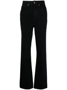 Джинсы bootcut с завышенной талией Khaite, черный