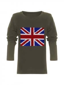 BEZLIT Рубашка с длинными рукавами оливково-зеленого цвета