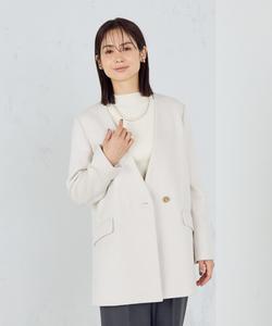 Пальто без воротника из смесовой шерсти бобра Comme Ca Ism, цвет Beige