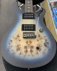 PRS SE Exotic Custom 24-08 Poplar Burl Ограниченная серия - Lake Blue Midnight Burst