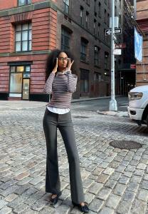 Брюки Bershka FLARED BENGALINE, Grey