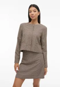 Блейзер Vila, Natural Melangepattern:Houndstooth Black Beauty Cherry Mahogany