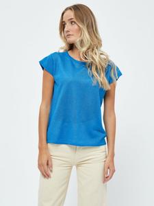 Футболка с люрексом цвета Океан-Блю minus