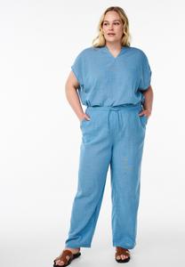 Брюки FLASH - GERADE GESCHNITTENE MIT HOHER TAILLE Zizzi, светло-голубой