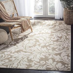 Ковер SAFAVIEH, 275 x 366 см, Amherst Collection, Wheat & Beige, цветочный дизайн, без линьки и простой в уходе, идеален для помещений с высокой проходимостью в гостиной, спальне (AMT425S)