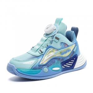 Нескользящие, амортизирующие, износостойкие, упругие, дышащие беговые кроссовки для детей Binary, sx15329-1 sky синий[leather upper waterproof]