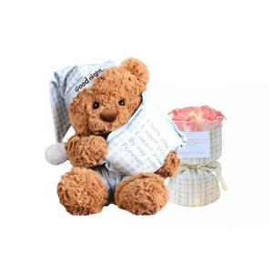 Плюшевая кукла Pajama Bear высотой 45 см LOGISTAR, Pajamas Pillow Bear Litchi Bouquet