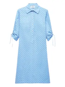Платье с пуговицами Prada, синий