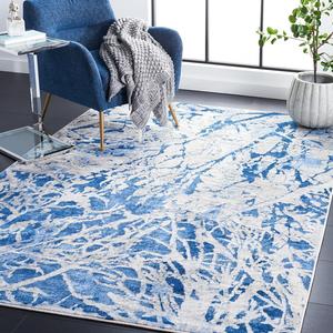 Ковер SAFAVIEH, 244 x 305 см, - коллекция Jasper - большой - Navy & Ivory, современный абстрактный дизайн, не линяет и легко чистится, идеально для гостиной, спальни, офиса, столовой (JSP136N)